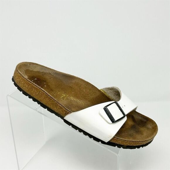 Birkenstock Madrid Small Buckle Sandals White Unisex Size 41 (US 10) Casual - Picture 1 of 15